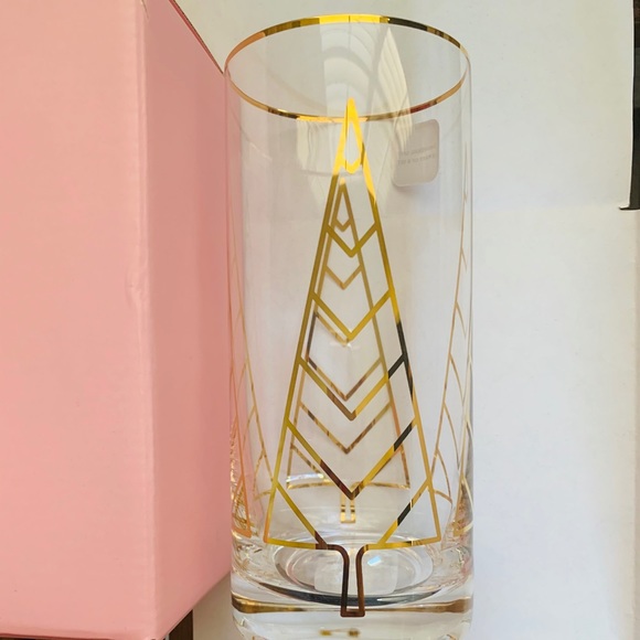 🎄Kate Spade ♠️ Spruce Way 16oz Glasses (2) - Picture 2 of 4